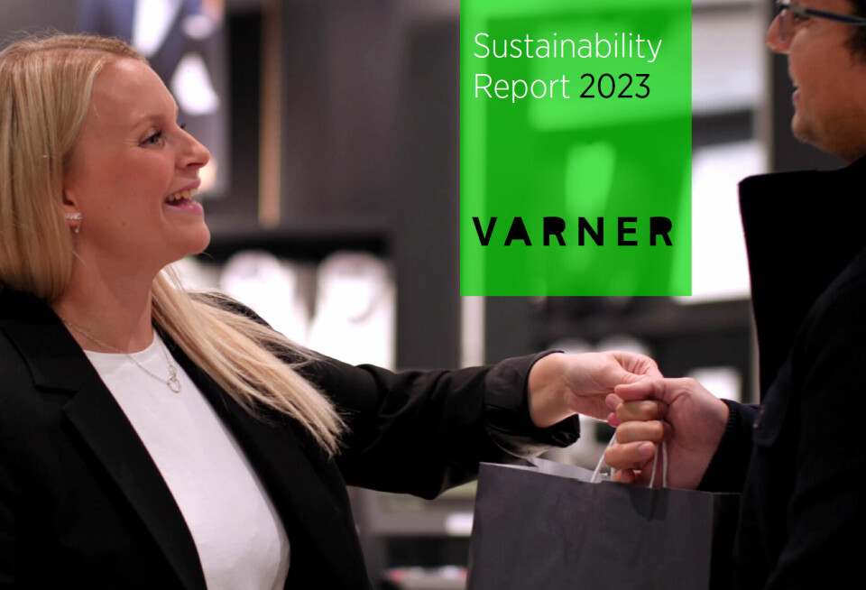 Skjermbilde av Varners bærekraftsrapport