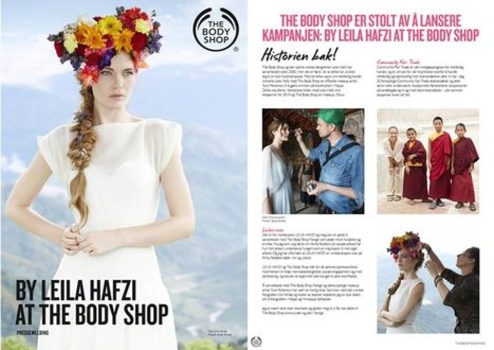 Leila Hafzi samarbeider med The Body Shop