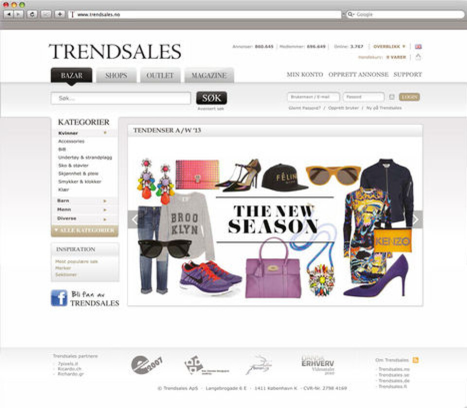 Trendsales åpner i Norge