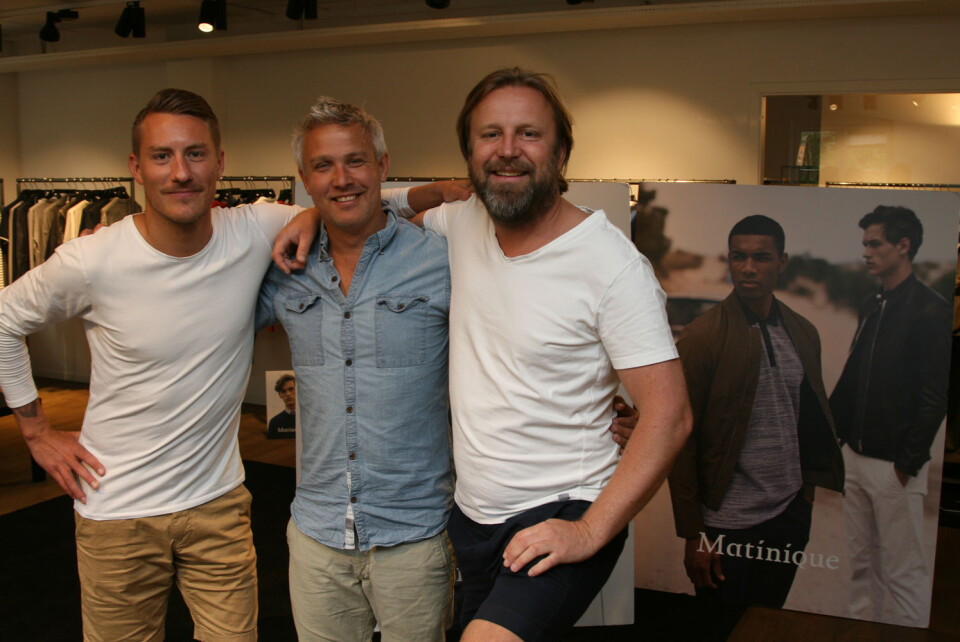 Dag Erik Lindseth (t.v.) er ny i Matiniques salgsteam. I midten salgssjef Andrè Kristiansen og til høyre Marius Misund (kundeservice).