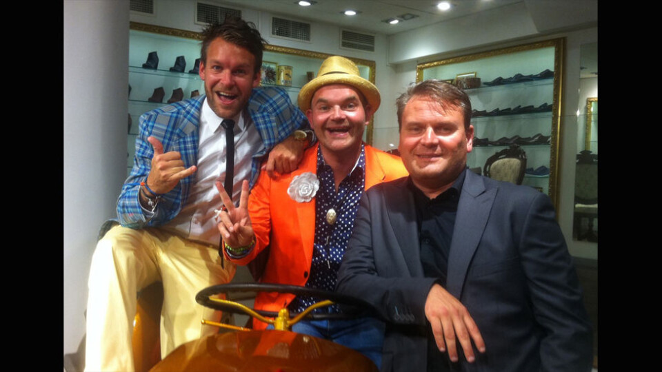 Moods-gründerne Pder Børresen, Simen Stålnacke og Jan Egil Flo får tilført kapital og kunnskap fra Varner. Foto: Moods of Norway
