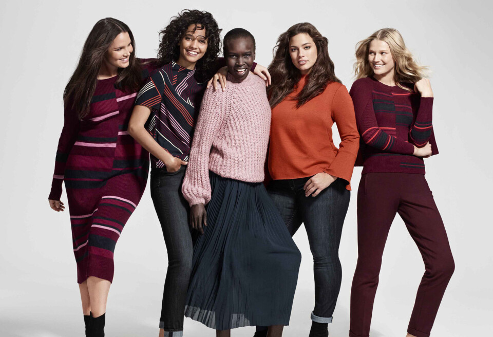 Plus size-modeller fronter Lindex