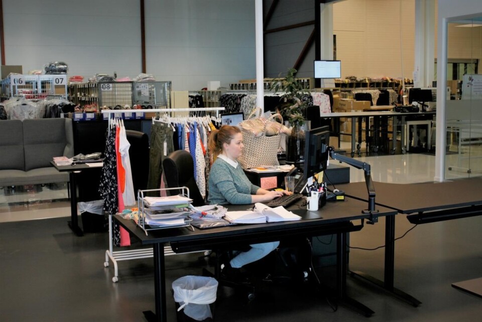 God plass til nettbutikken i de nye lokalene