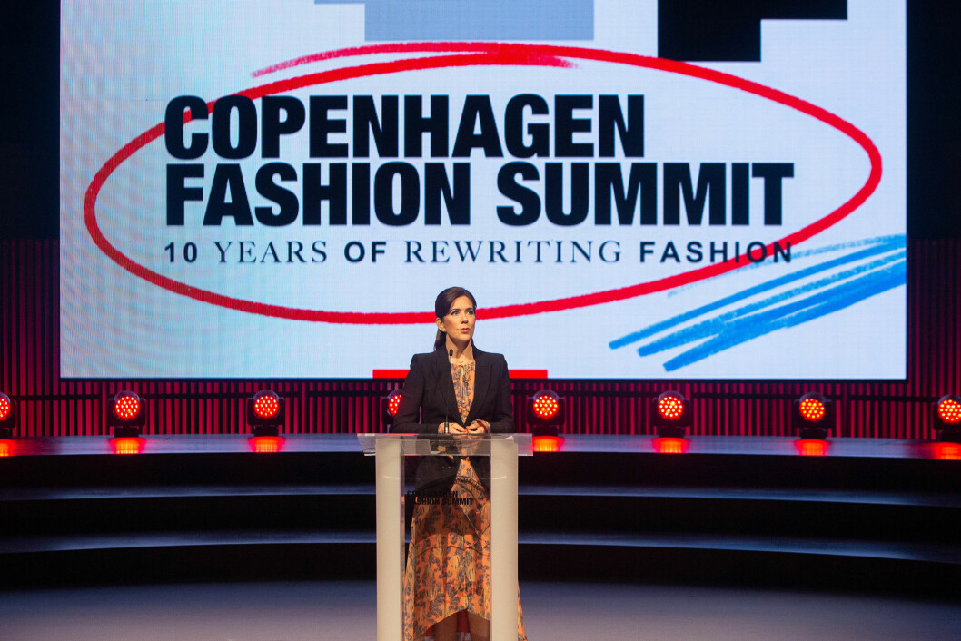 Kronprinsesse Mary holdt en god åpningstale (Foto: Copenhagen Fashion Summit)