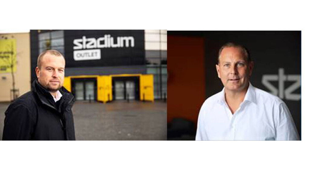 Karl Eklöf og Daniel Löfkvist gleder seg til åpningen av norske Stadium Outlet-butikker. Karl Eklöf og Daniel Löfkvist gleder seg til åpningen av norske Stadium Outlet-butikker.
