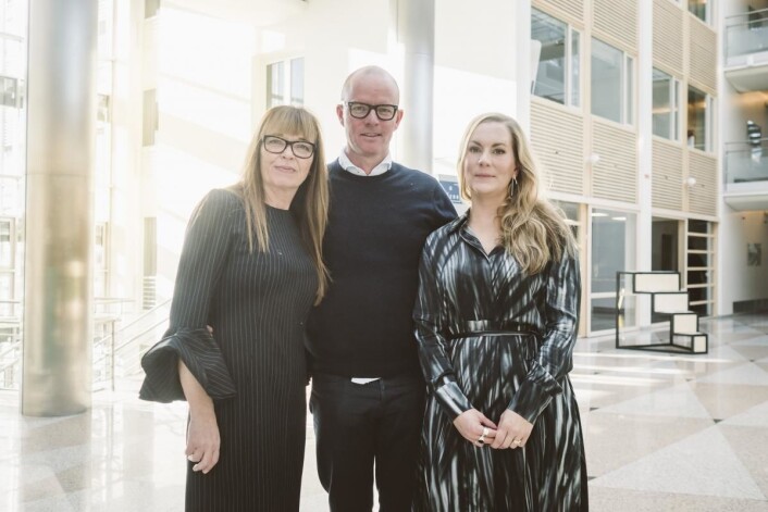 CEO/daglig leder Linda Refvik og manager Elin Katrine Saunes sammen med styreformann i NFH, Glenn Veiby. Foto: NFH CEO/daglig leder Linda Refvik og manager Elin Katrine Saunes sammen med styreformann i NFH, Glenn Veiby. Foto: NFH