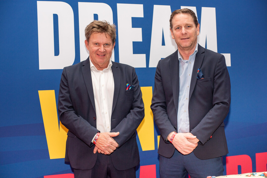 Håndballpresident Kåre Geir Lio og generalsekretær Erik Langerud. Foto: Robert Magnussen Håndballpresident Kåre Geir Lio og generalsekretær Erik Langerud. Foto: Robert Magnussen
