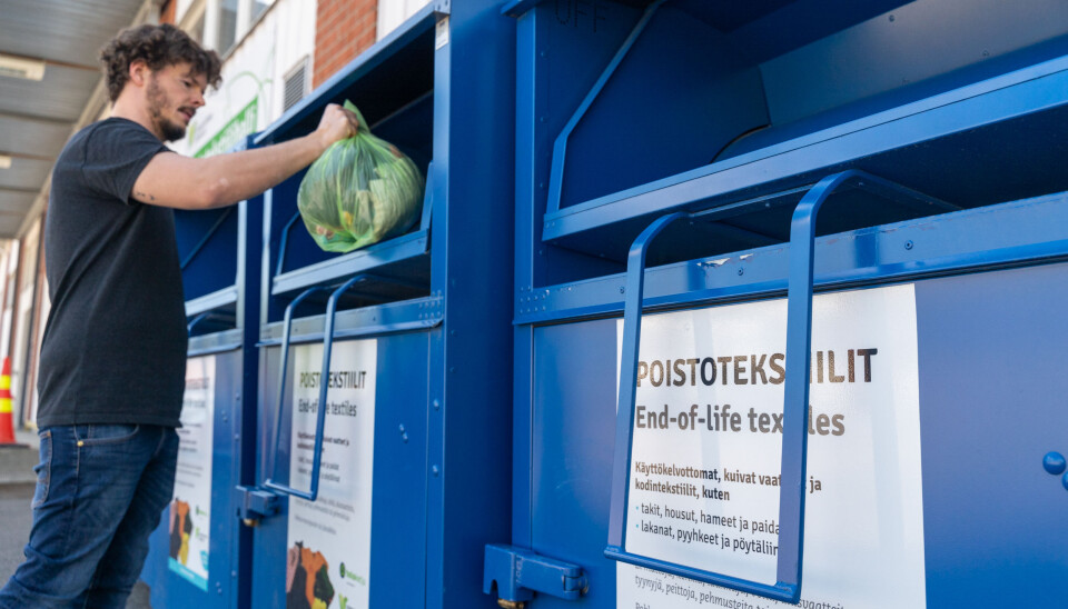 Mottak for kasserte tekstiler
