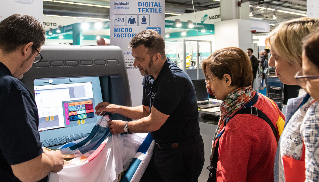 Techtextil, Tecprocess og Heimtextil har slått seg sammen og arrangeres 4. til 7. mai neste år. Techtextil, Tecprocess og Heimtextil har slått seg sammen og arrangeres 4. til 7. mai neste år.