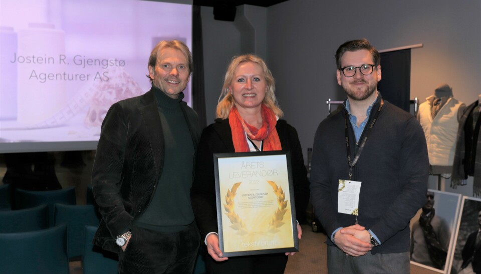 Årets leverandører: Fra venstre Jostein R. Gjengstø, Elisabeth Gjengstø og Niklas Pedersen