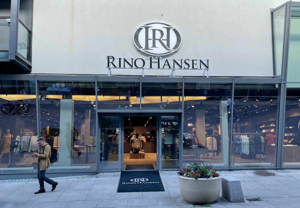 Rino Hansen er godt fornøyd med den nye butikken i gågata i Fredrikstad
