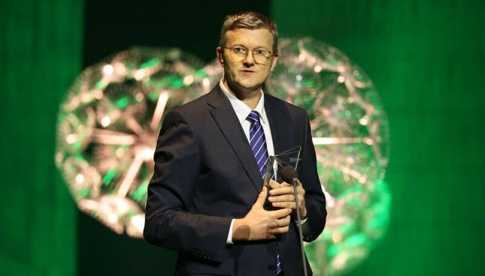 Martin Stenfors mottok prisen for Renewcell